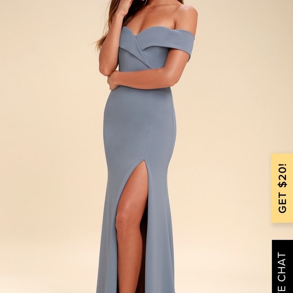 Lulus Dresses & Skirts - Song of love blue grey formal dress